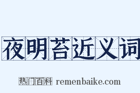 夜明苔近义词是什么意思的图片